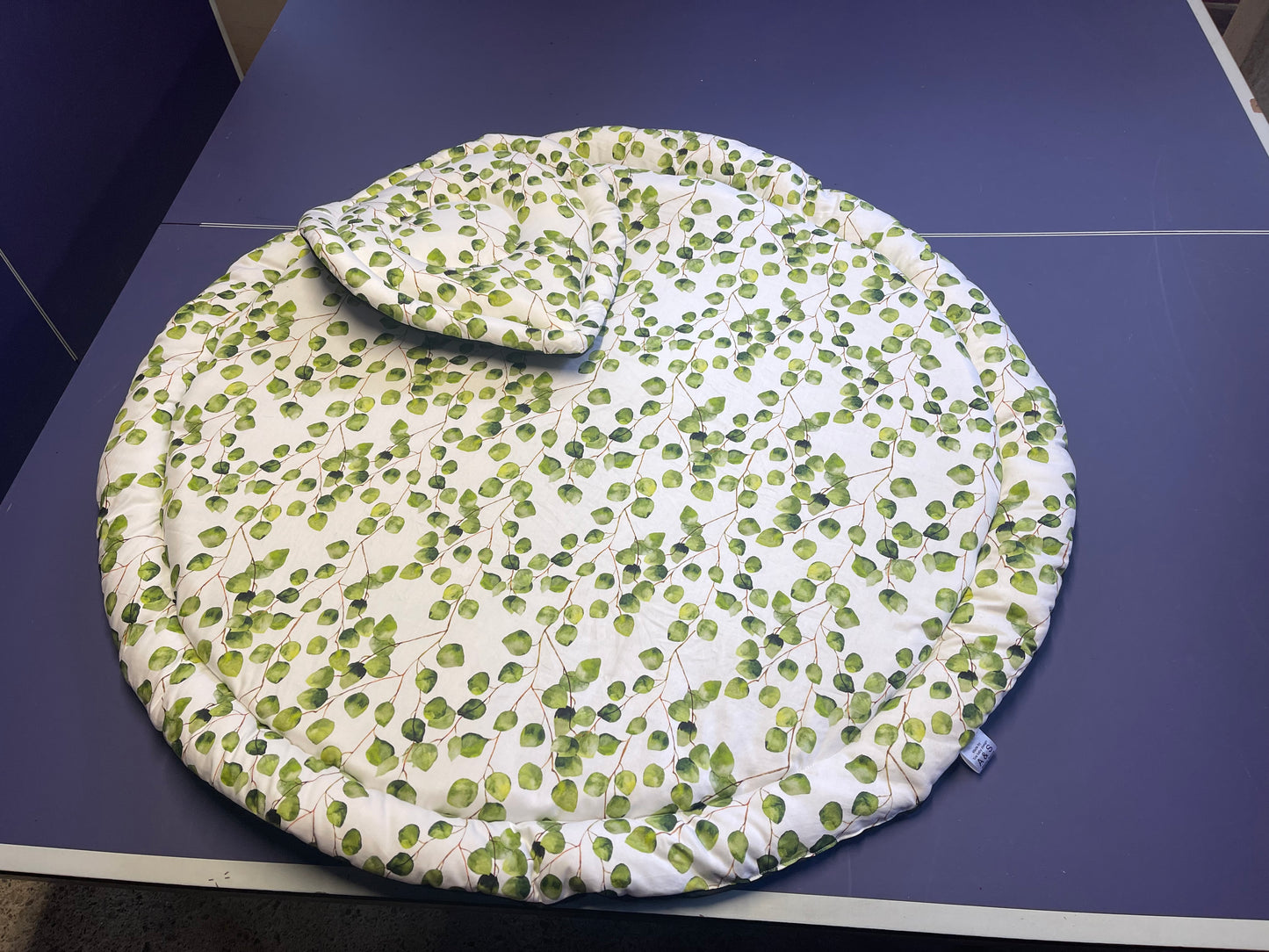 Play mat with newborn head pillow