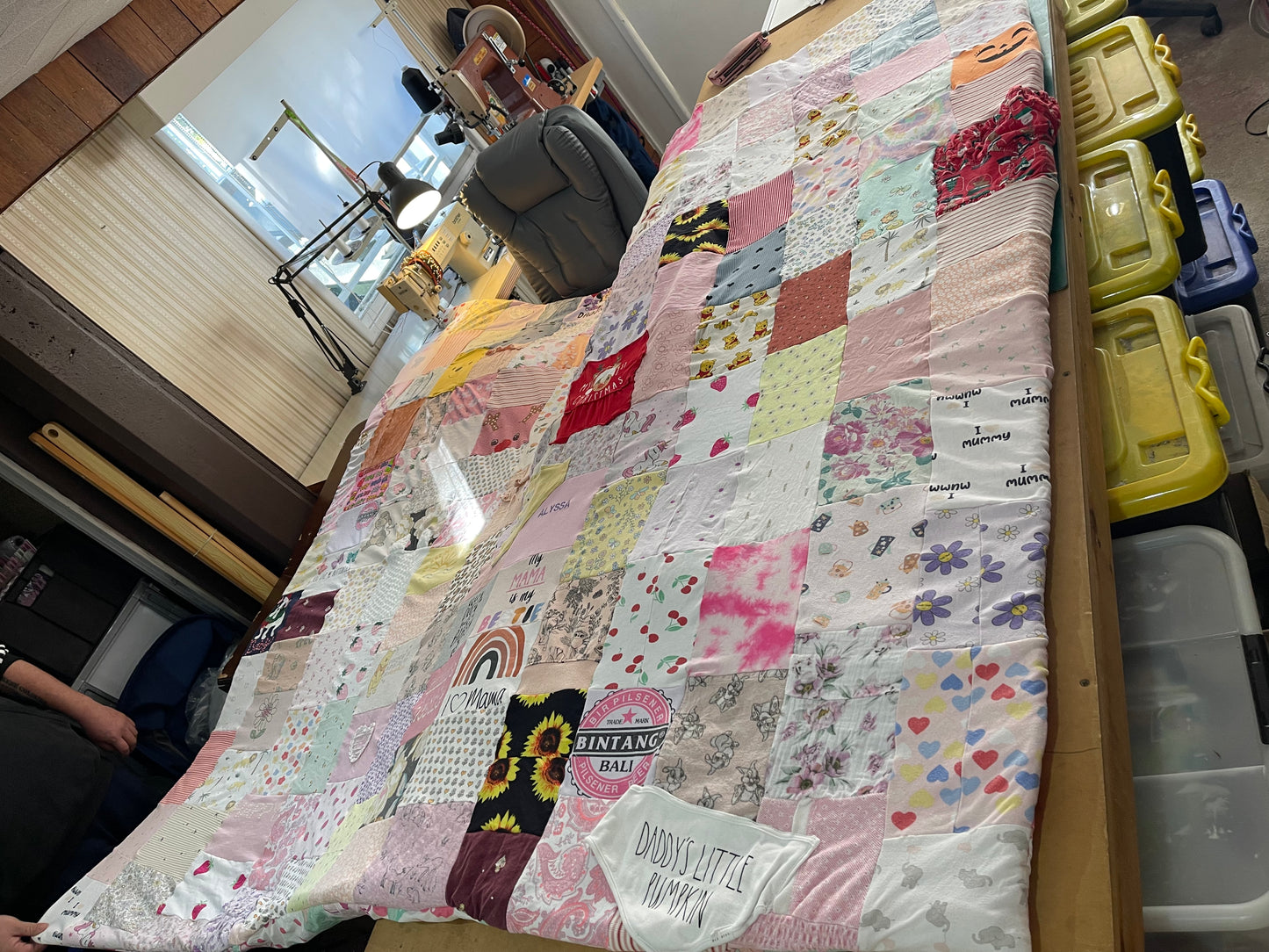 Memory blanket out of yr own baby clothes