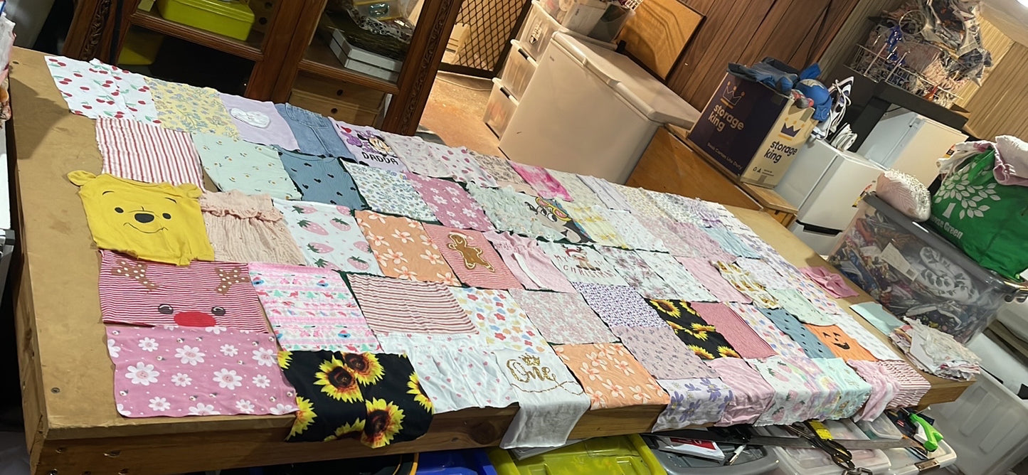 Memory blanket out of yr own baby clothes