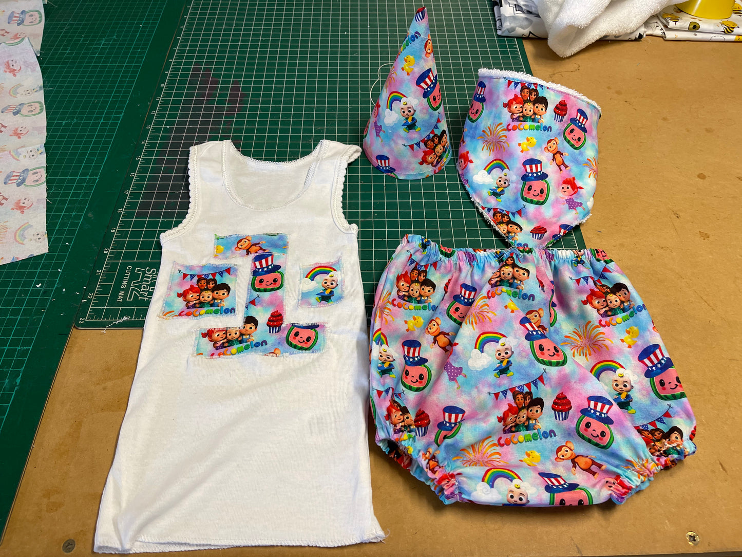 First birthday outfit with bib